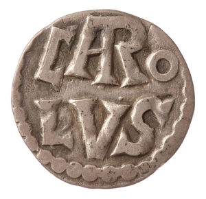 Münze Karls des Großen, Denar, Silber, 8. Jh. n. Chr.. Foto: Museen für Kulturgeschichte Hannover