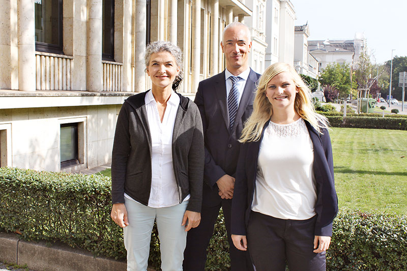 Die Integrationsmoderatoren (v.l.n.r.) Vaclava Dunovska, Thorsten Peick und Maria Eiselt. Foto: Georg Thomas